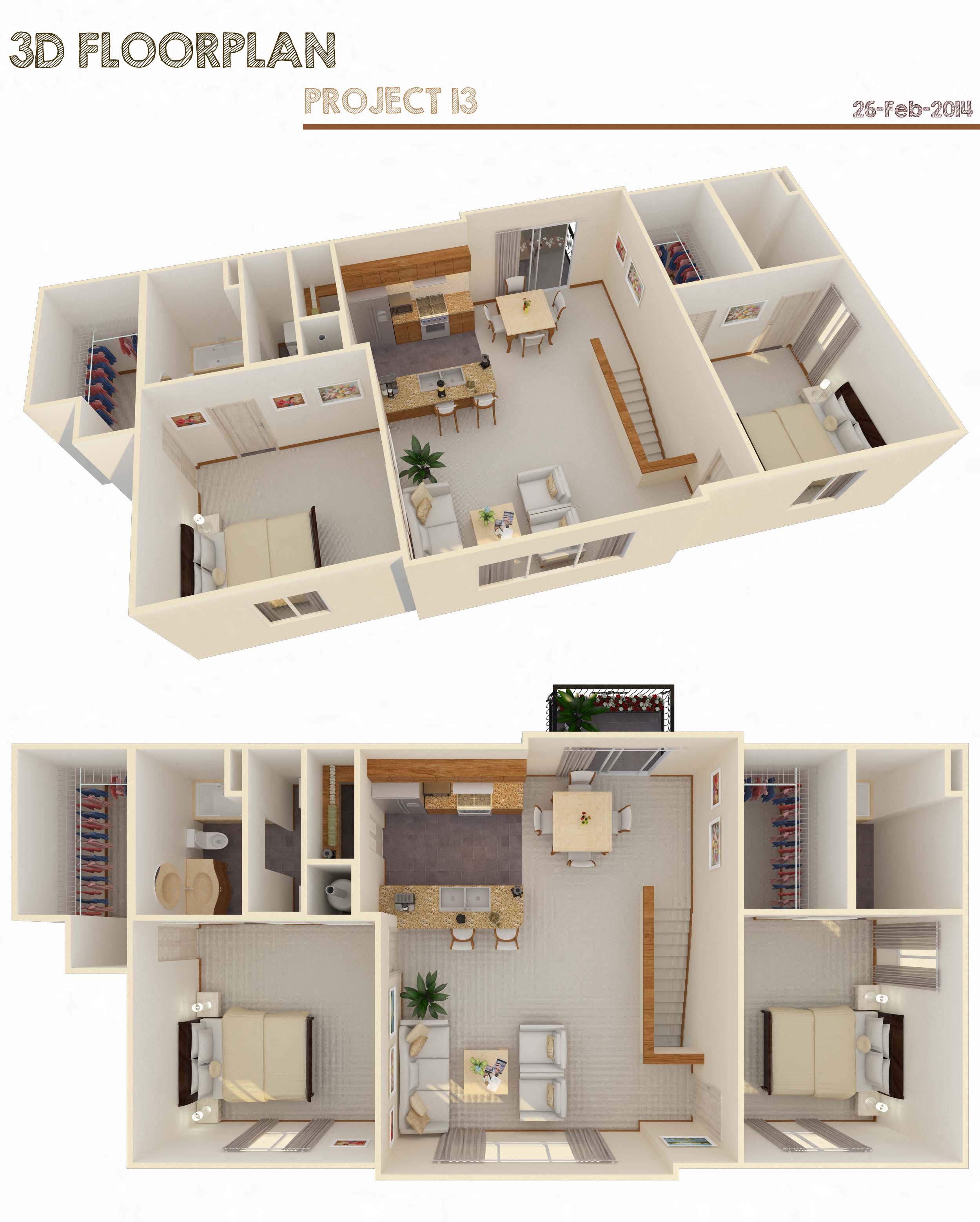 Floor plan for 2 beds, 2 baths, 1176 sqft
